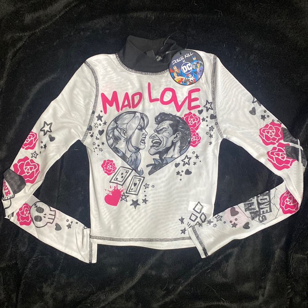 NWT Dolls Kill x DC Comics Mesh Top